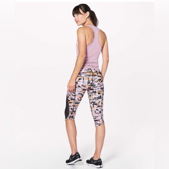 Lululemon Sun Runner Crop Inversion Multi Color Cropped Leggings - Picture 1 of 16